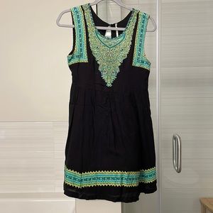 Oree People Floral Dress, Black with Floral, Size 2